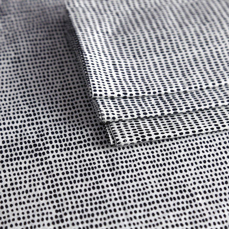 Block Print 4pc Napkin Set / Tiny Dot Black