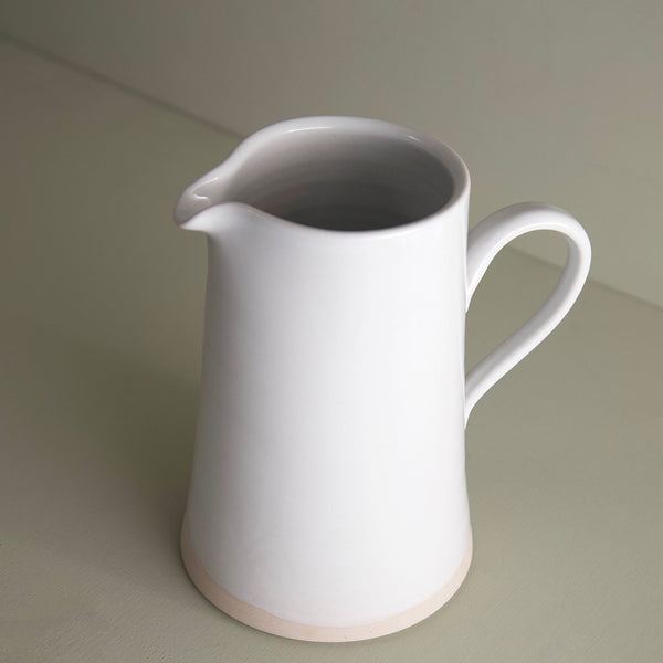 W/R/F Handmade Ceramic Pitcher / White