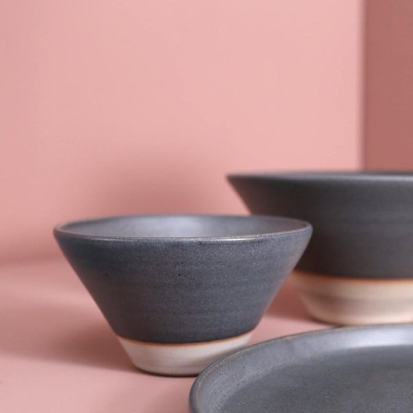W/R/F Handmade Medium "V" Bowls / Ash