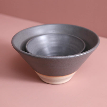 W/R/F Handmade Medium "V" Bowls / Ash