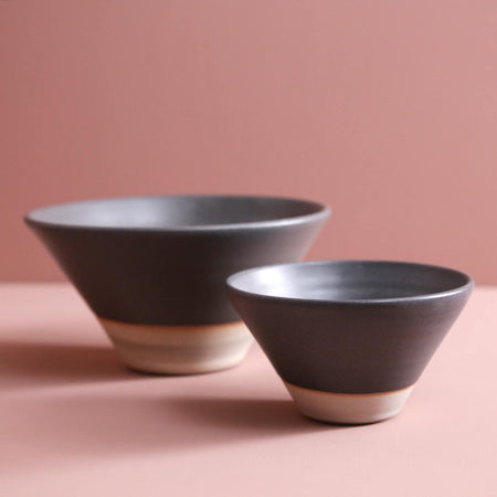 W/R/F Handmade Large "V" Bowls / Ash