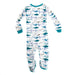 Organic Cotton Footed Onesie / Whales