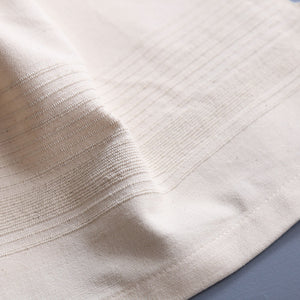 Hand Woven Heavyweight Cotton Table Cloth / Whipped Cream