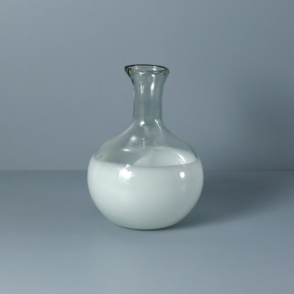 Handblown Glass Carafe / White