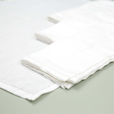 Vikolino Linen Napkin Sets (4pc) / White