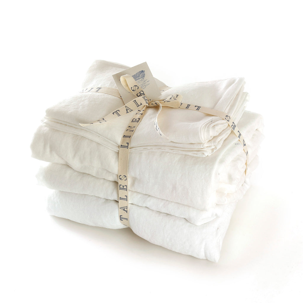 Linen Tales Sheet & Pillowcase Set / White FINAL SALE