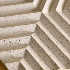 Cast Concrete Trivet / White Terrazzo