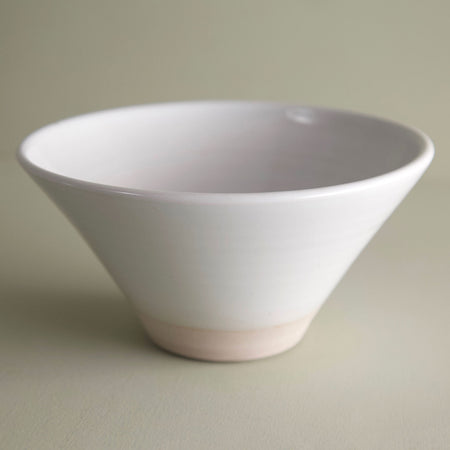 W/R/F Handmade Large "V" Bowls / White