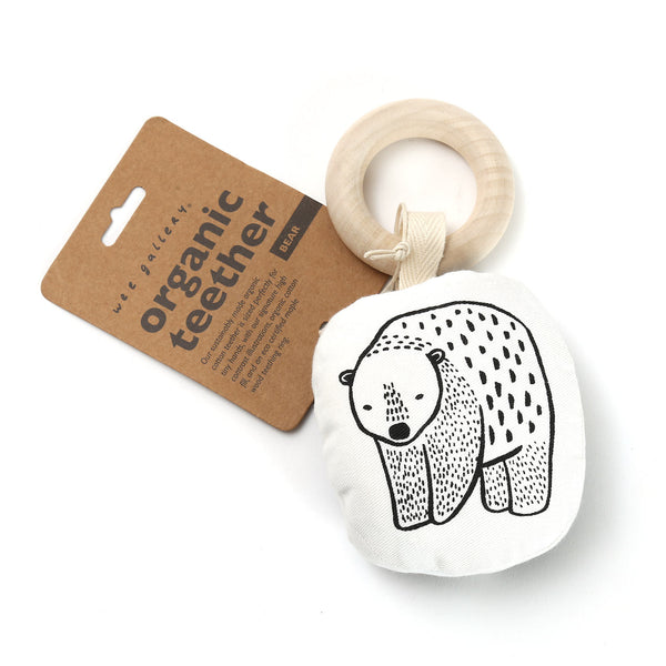 Organic Cotton Teether Toy / Bear