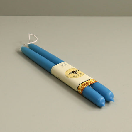 Big Dipper Beeswax Taper Candles / 12" Sky Blue