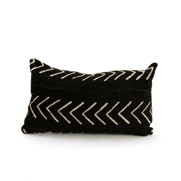 Authentic Mud Cloth Pillow / Black FINAL SALE