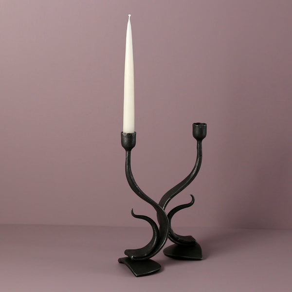 Forged Recurve Candlesticks (Pair)