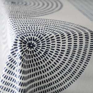 Blue Dash Melange Block Print Tablecloth