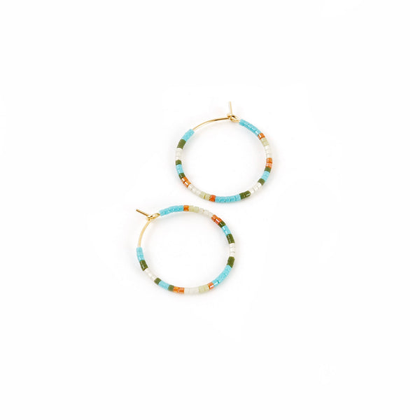 Ana Small Hoop Earrings / Turquoise