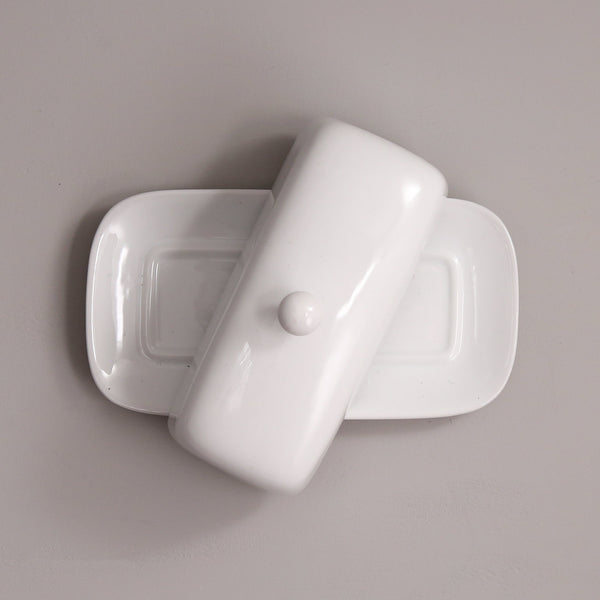 Ceramic Butter Dish / White