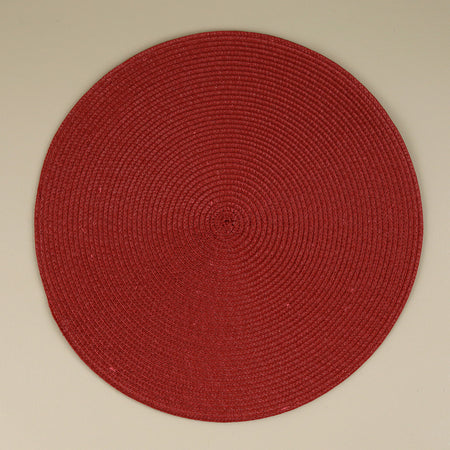 Round Vinyl Placemat / Disko Carmine