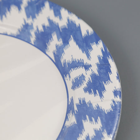 Caspari Paper Dinner Plates / Blue Modern Moire