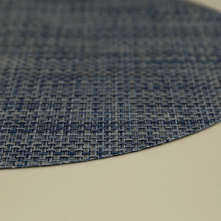 Chilewich Vinyl Placemats / Basketweave Denim Round