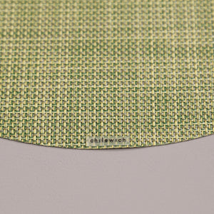 Chilewich Vinyl Placemats / Mini Basketweave Dill Round