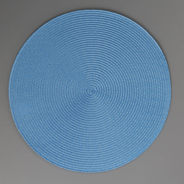 Round Vinyl Placemat / Disko French Blue