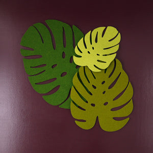 Graf Lantz Monstera Leaf Felt Trivet / Large / Loden Green