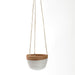 Ceramic Handmade Minimalist Hanging Planter / White