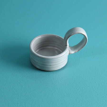 Handmade Ceramic Tealight Candle Holder w/ Handle