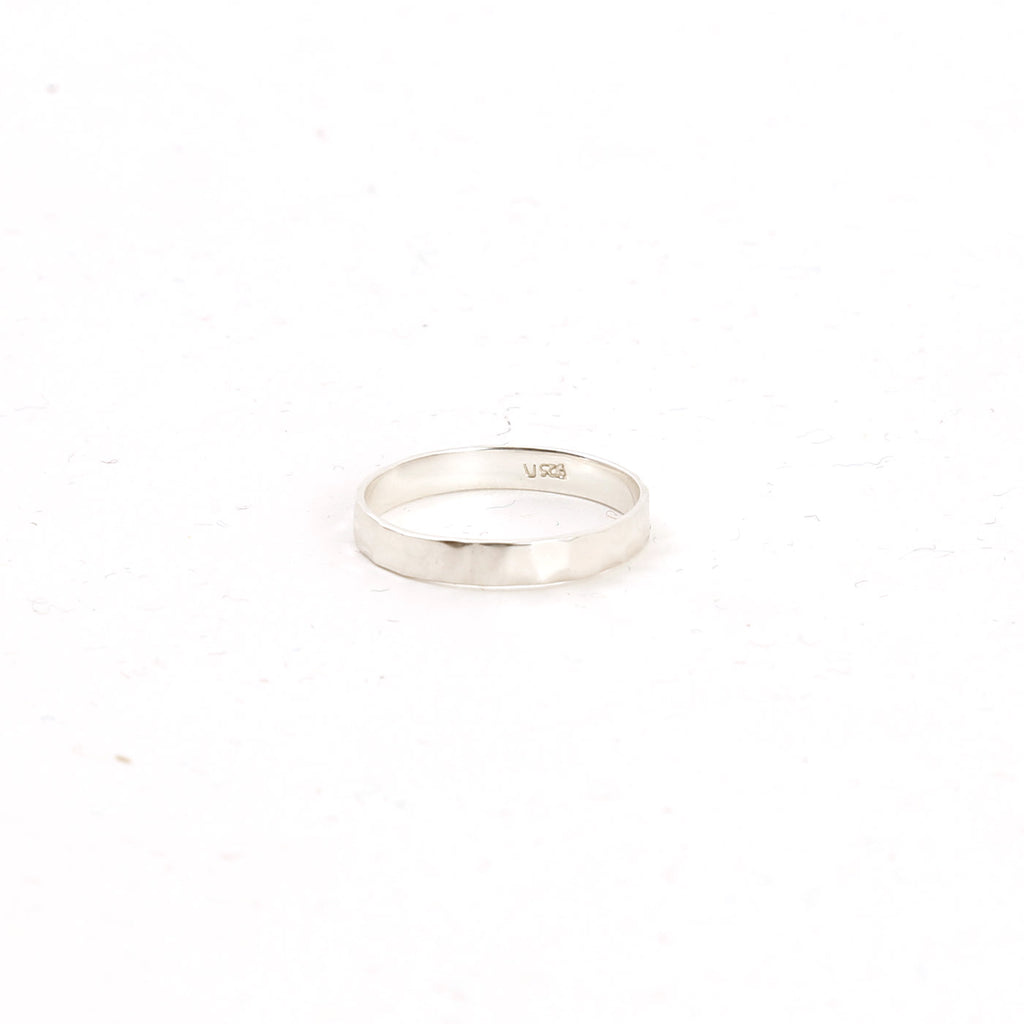 Sterling Wide Hammered Ring
