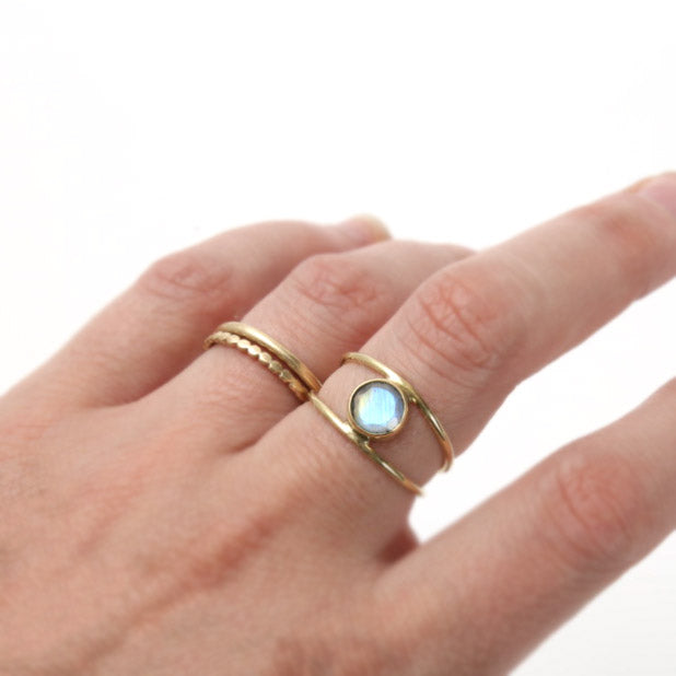 Banded Moonstone Ring