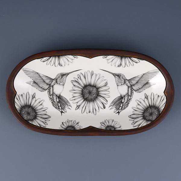 Laura Zindel Rectangular Serving Dish / Hummingbird #4