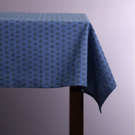 Block Print Tablecloth / Kekri Blue Navy