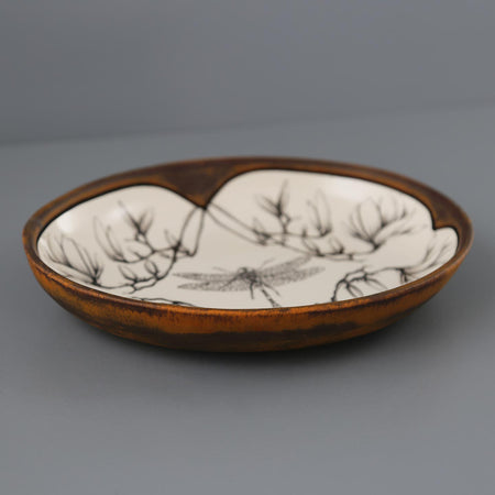 Laura Zindel Small Serving Dish / Dragonfly Magnolia