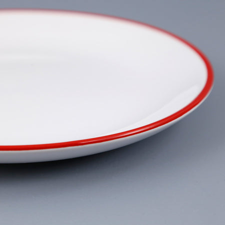 Red Rim Plate / Salad