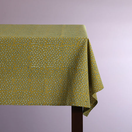 Block Print Tablecloth / Leo Mustard