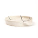 Handmade Ceramic Spoon Rest / White Angles