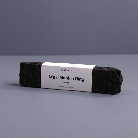 Maki Felt Napkin Ring Set / Charcoal