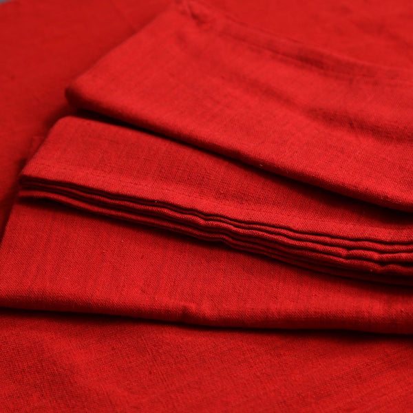 Red Cotton Napkins / 4pc