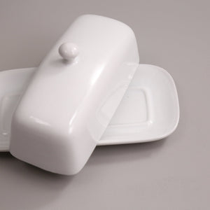 Ceramic Butter Dish / White