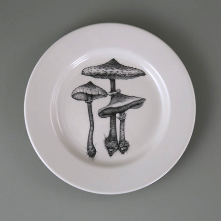 Laura Zindel Dinner Plate / Parasol Mushrooms