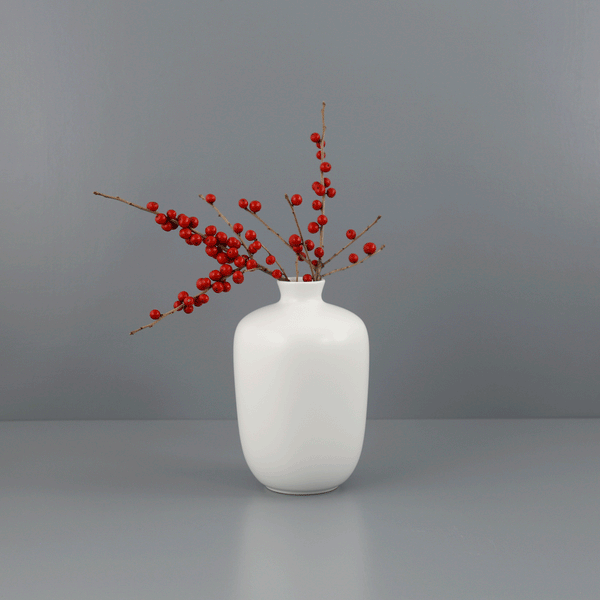 Plum Vase / White