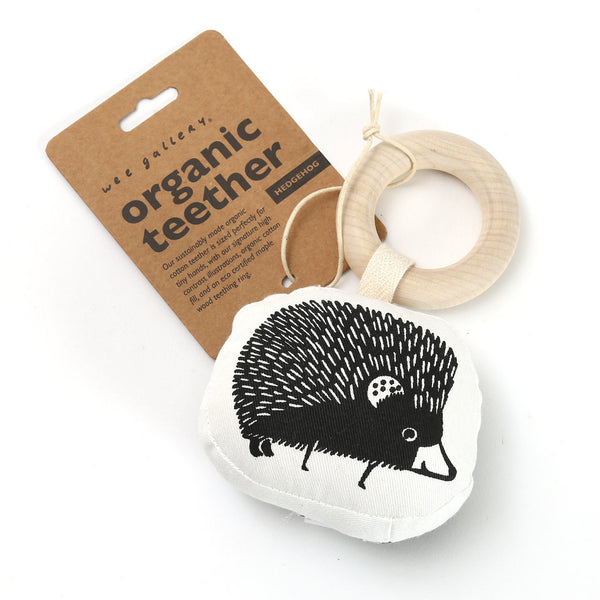 Organic Cotton Teether Toy / Hedgehog
