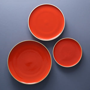 Coral Red Salad Plates