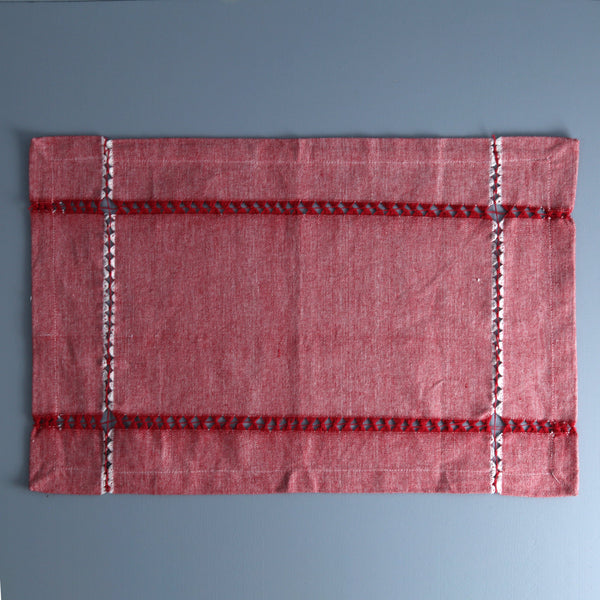 Hadley Knotted Placemat / Red