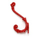 Painted Double Prong Coat Hook / Red