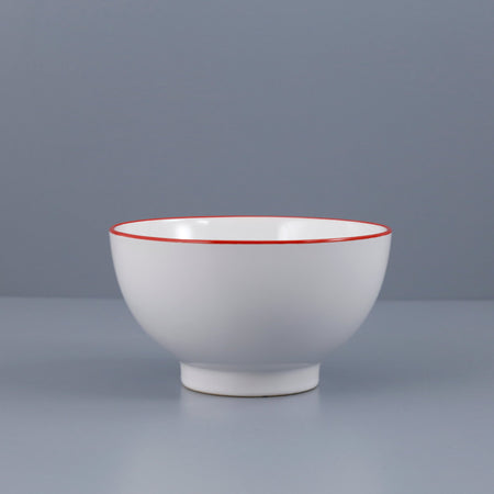 Red Rim Bowl / Soup or Cereal