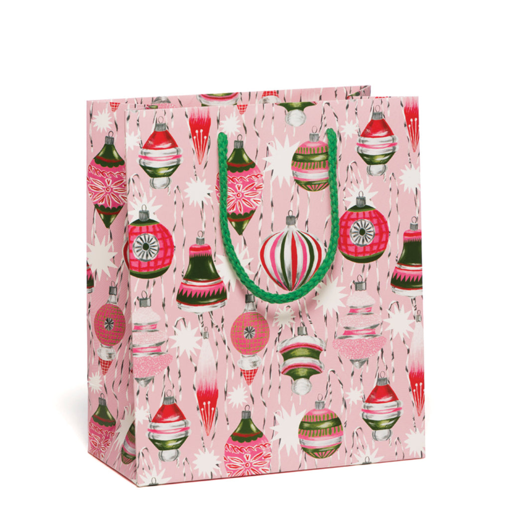 Holiday Designer Gift Bag / Retro Ornaments