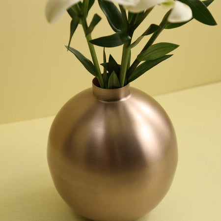 Rose Gold Spherical Vase