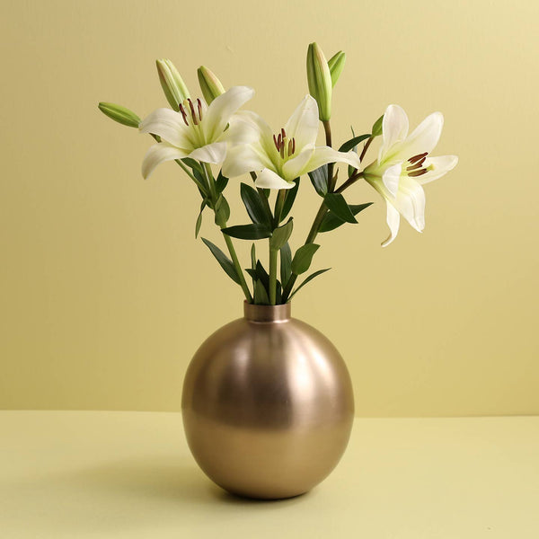 Rose Gold Spherical Vase