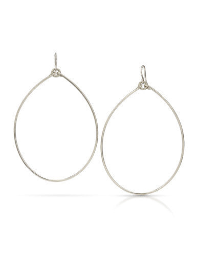 Round Wire Large Hoop Earrings