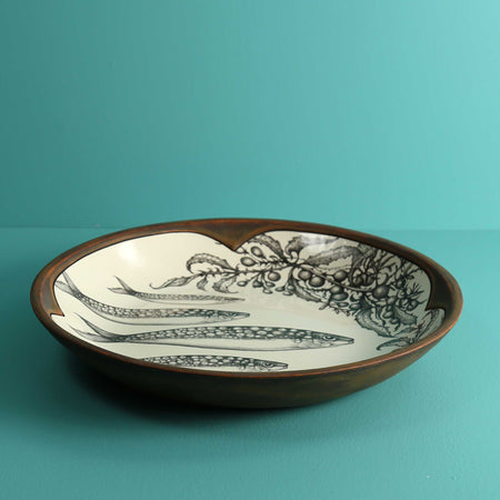Laura Zindel Small Round Platter / Sardines